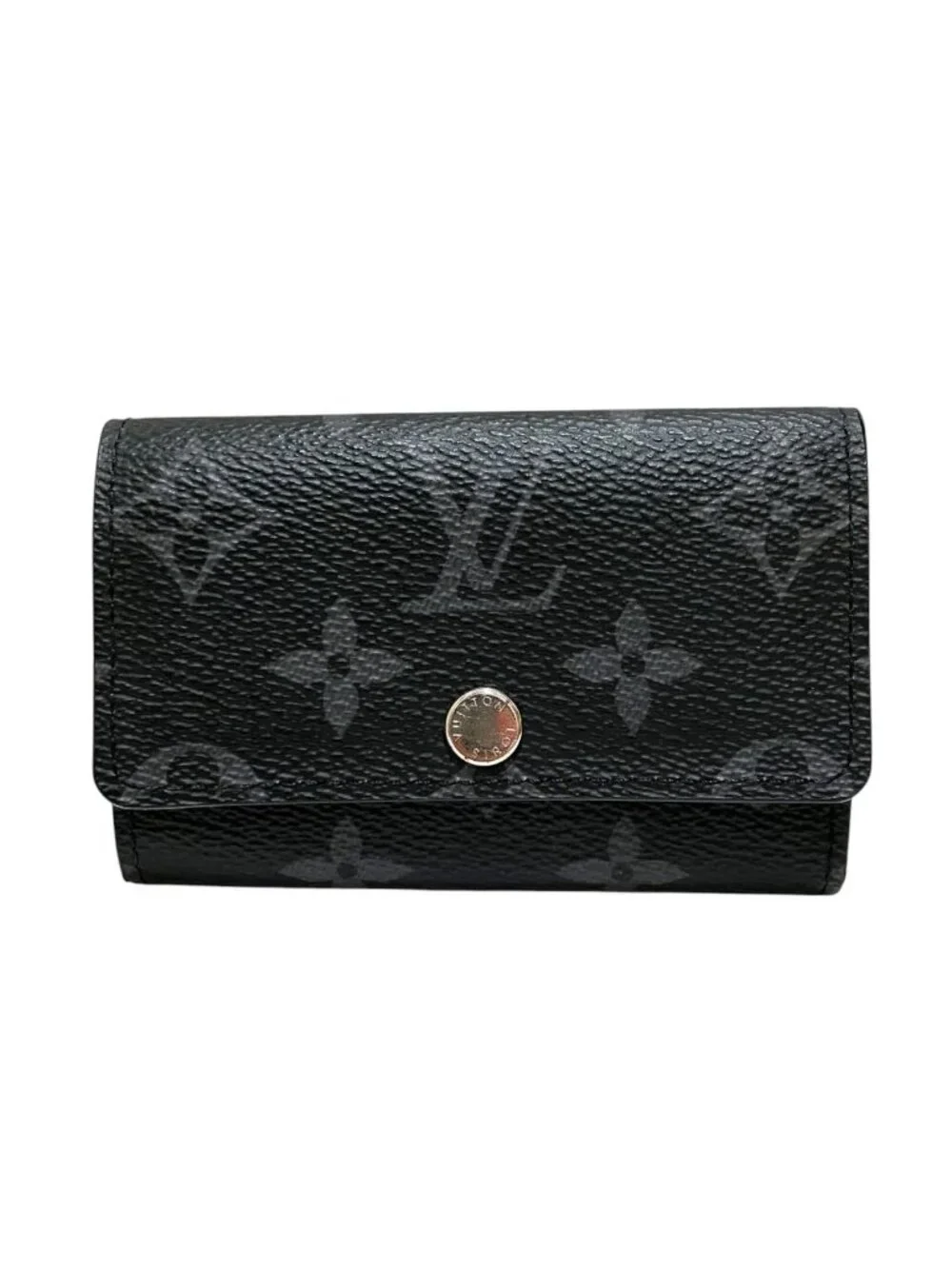 Louis Vuitton Multicles 6 Monogram Eclipse Key Case Canvas Calfleather